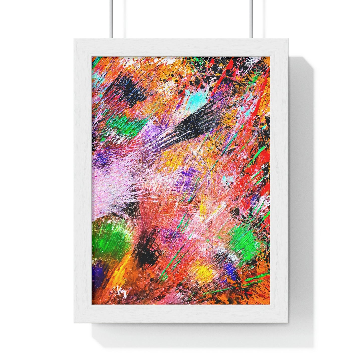 Fireworks Premium Framed Vertical Poster