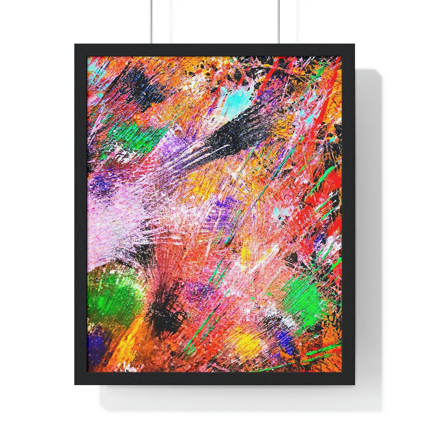 Fireworks Premium Framed Vertical Poster