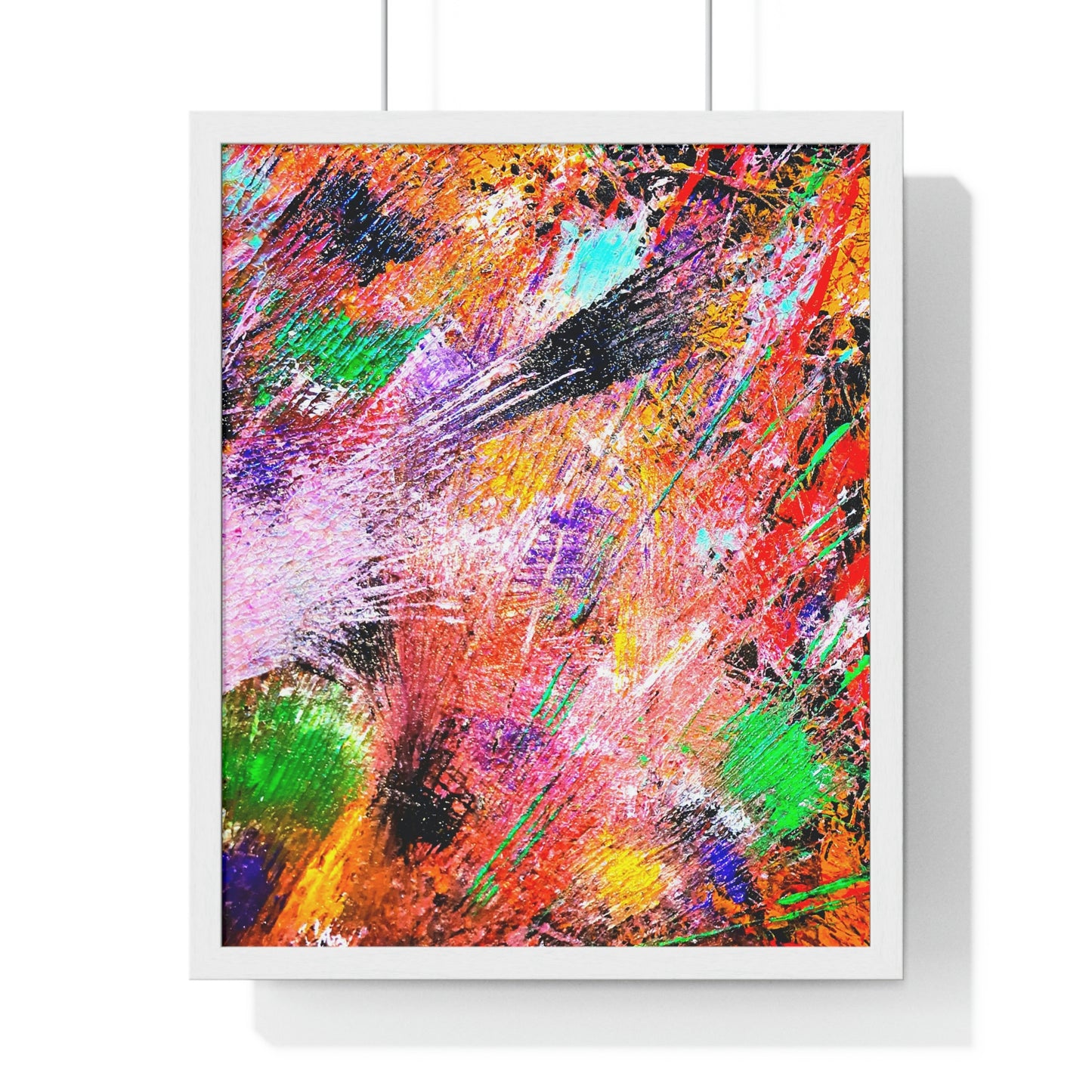 Fireworks Premium Framed Vertical Poster