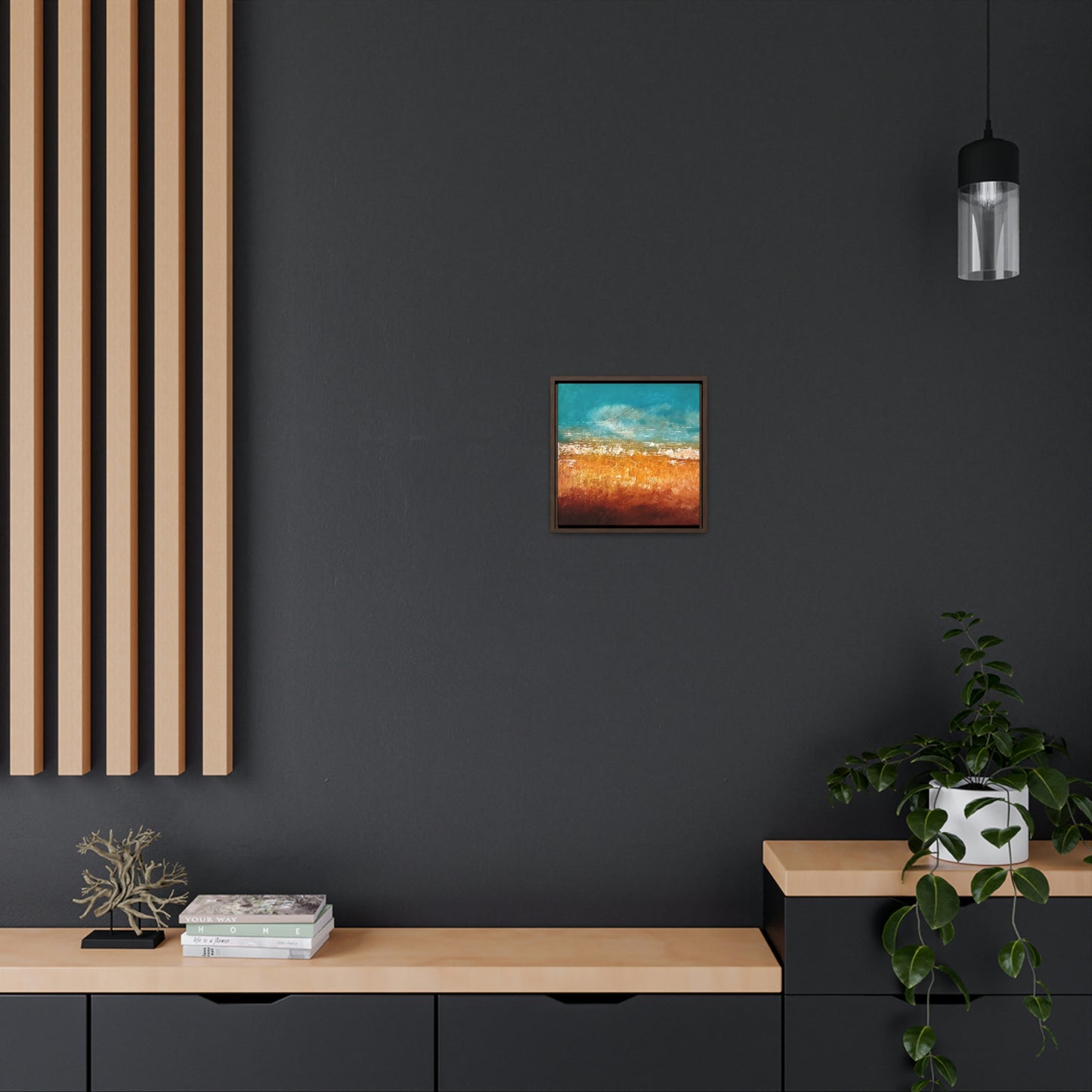 Cornfield Blue Gallery Canvas Wraps, Square Frame