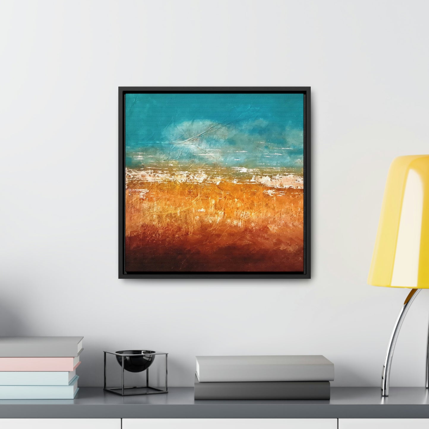 Cornfield Blue Gallery Canvas Wraps, Square Frame