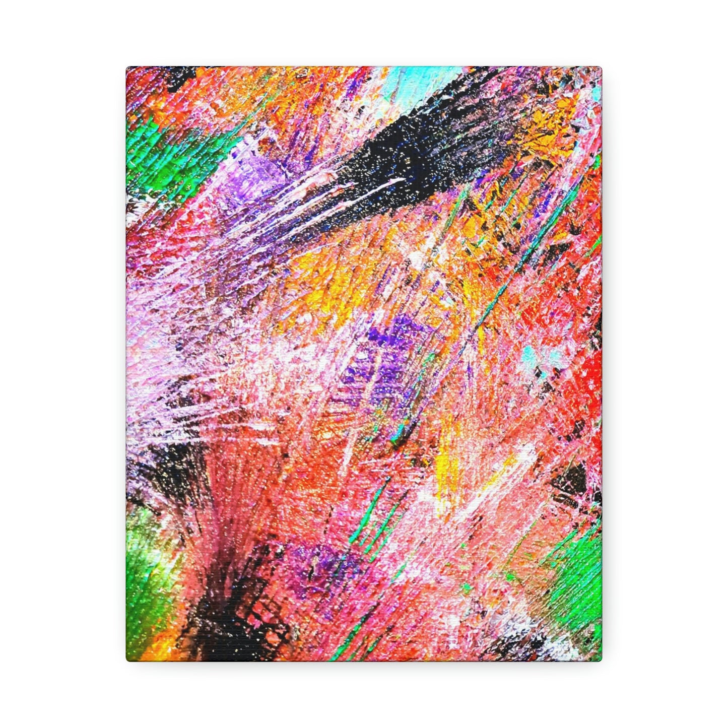 Fireworks Satin Canvas, Stretched