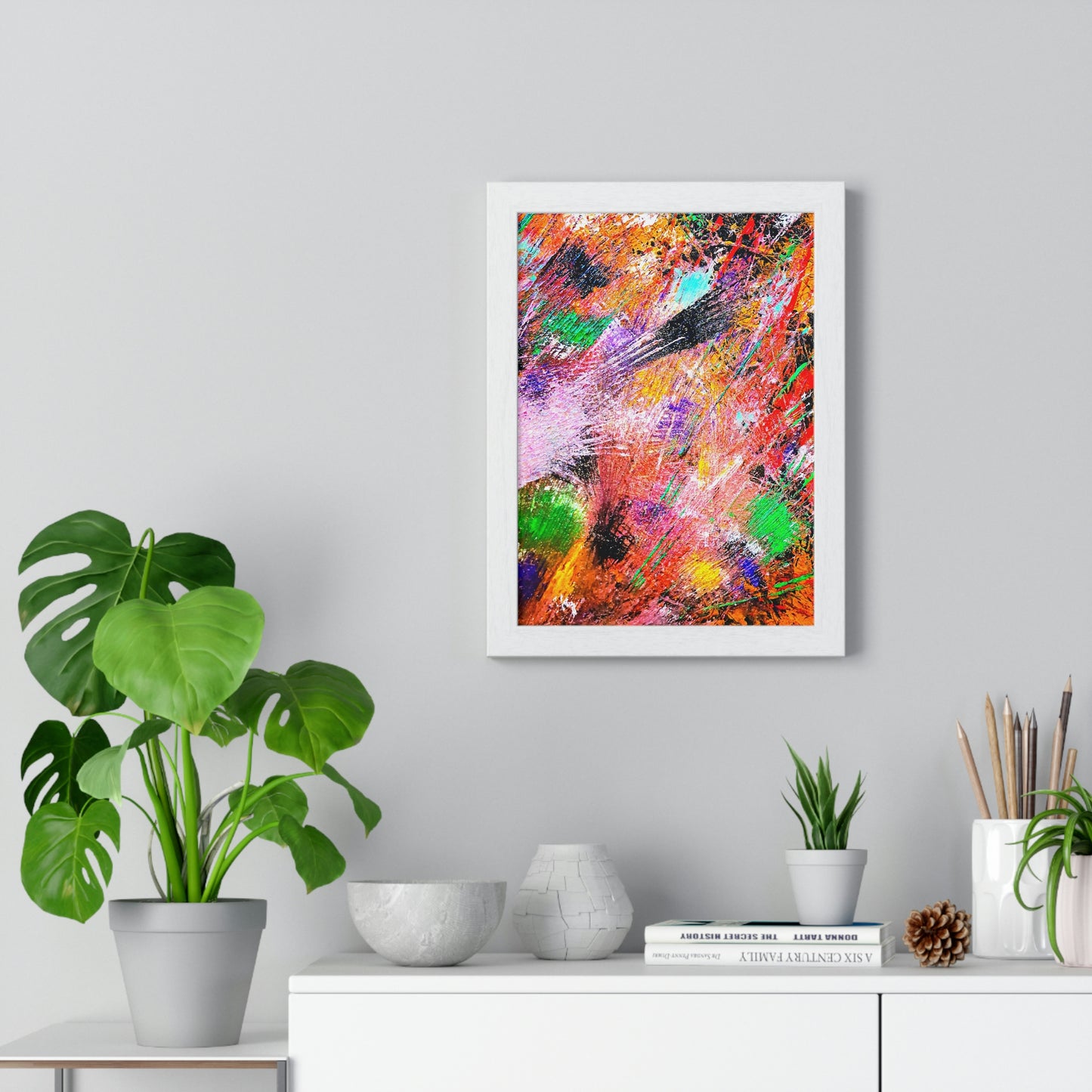 Fireworks Premium Framed Vertical Poster
