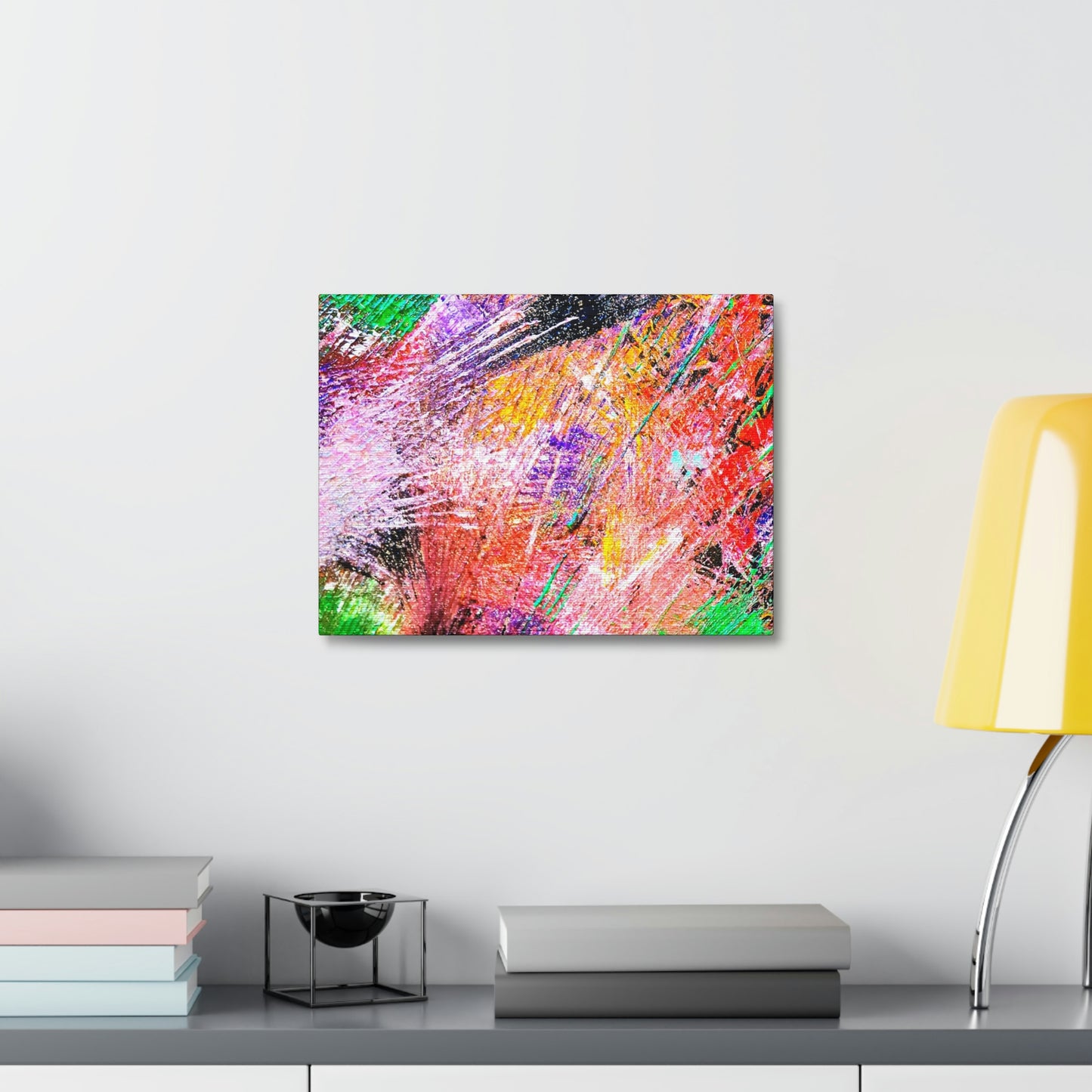 Fireworks Satin Canvas, Stretched