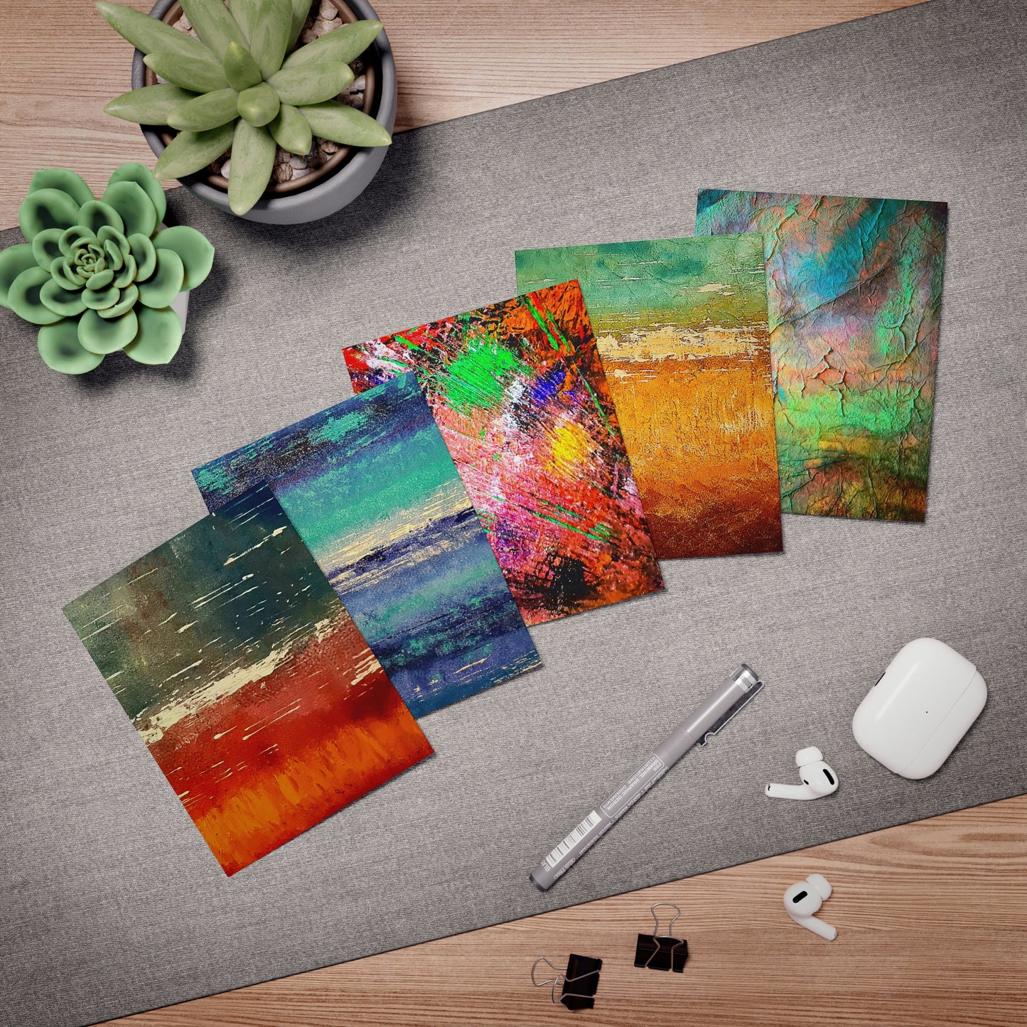 Miturnart46 Multi-Design Greeting Cards (5-Pack)