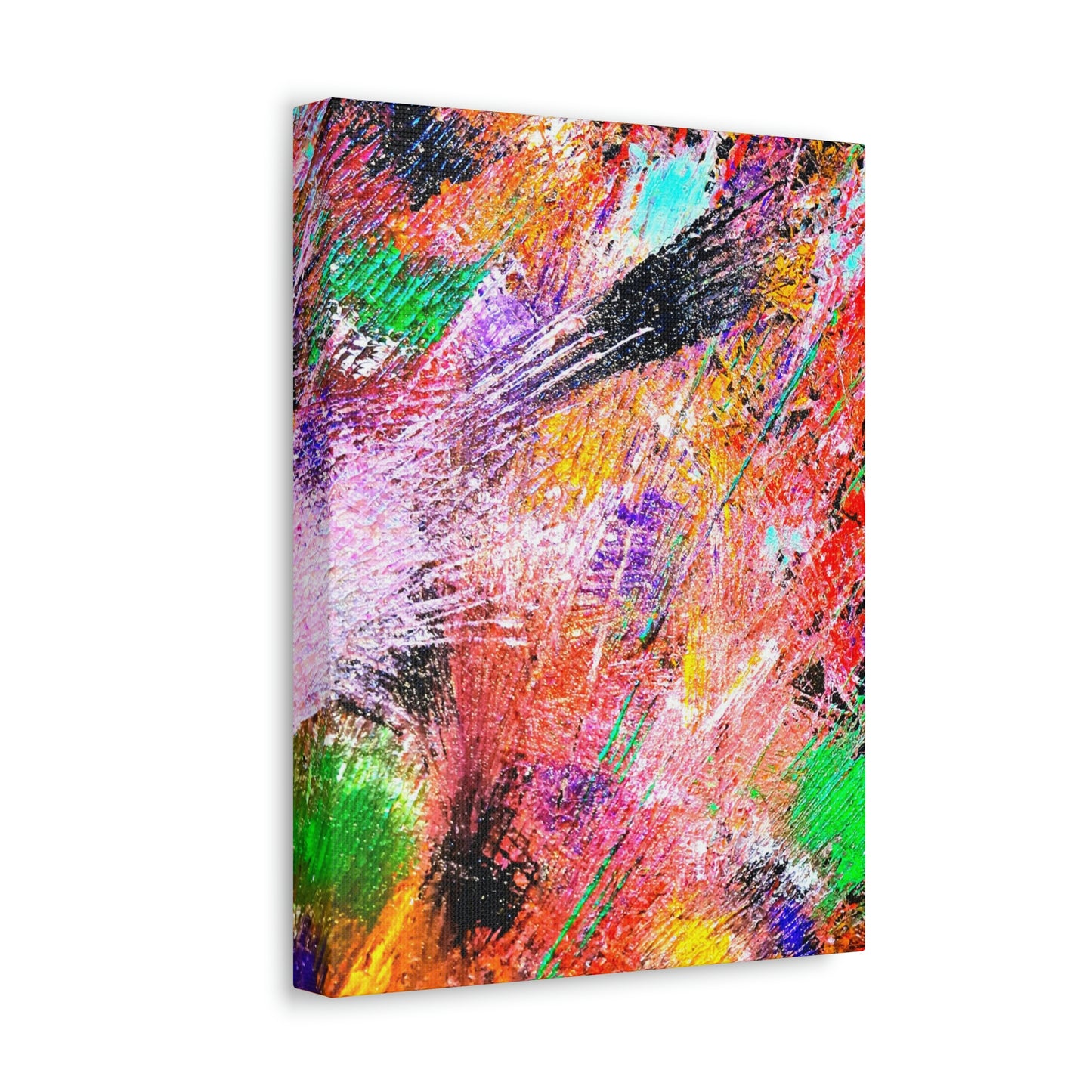 Fireworks Satin Canvas, Stretched