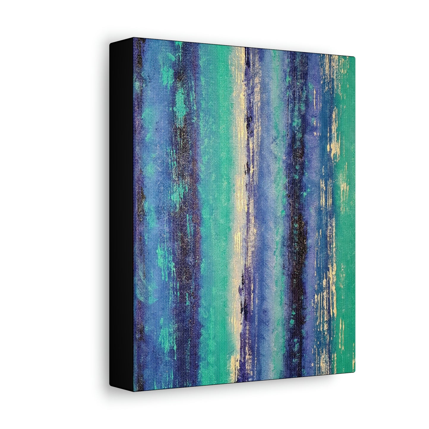 Simply Blue Satin Canvas, Stretched