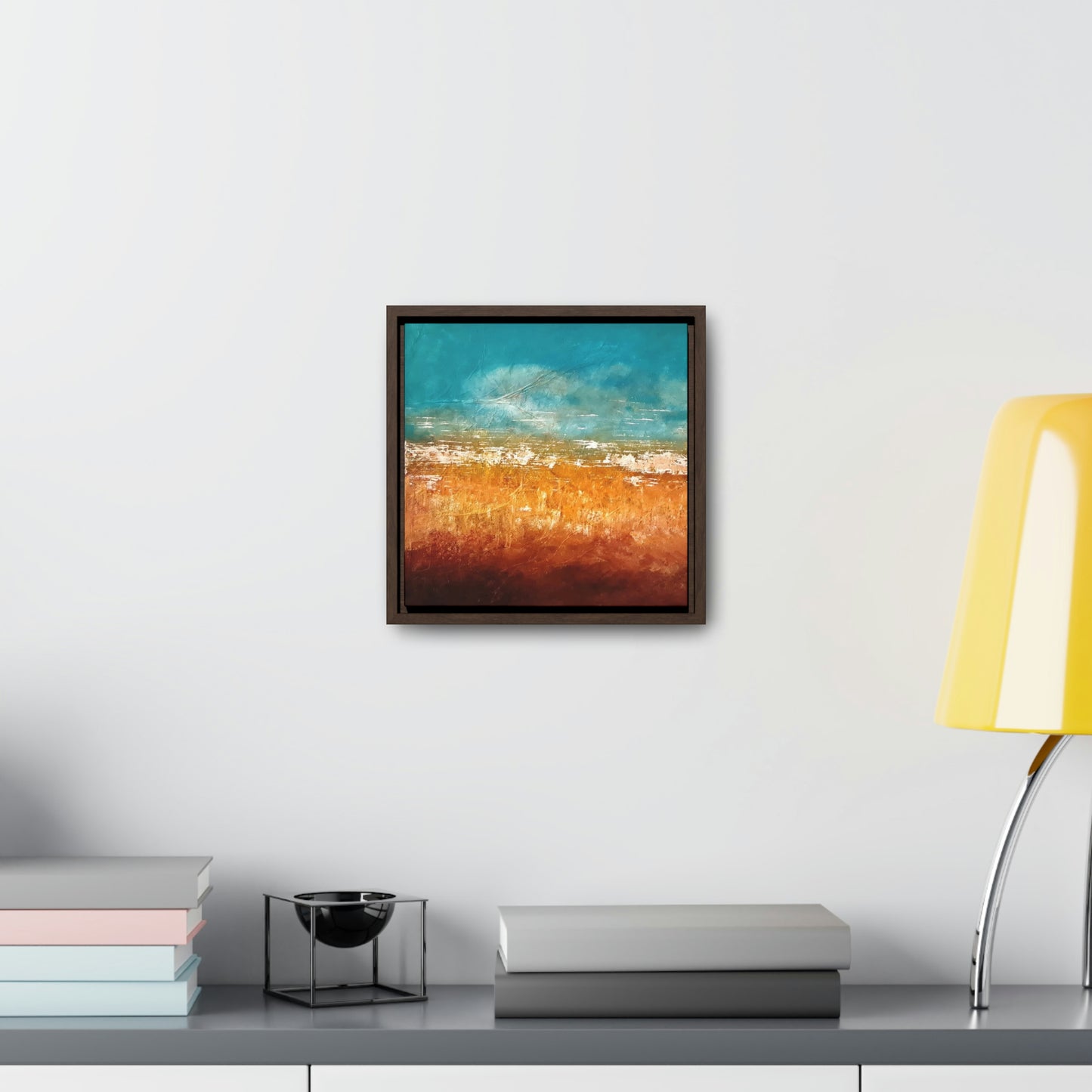 Cornfield Blue Gallery Canvas Wraps, Square Frame
