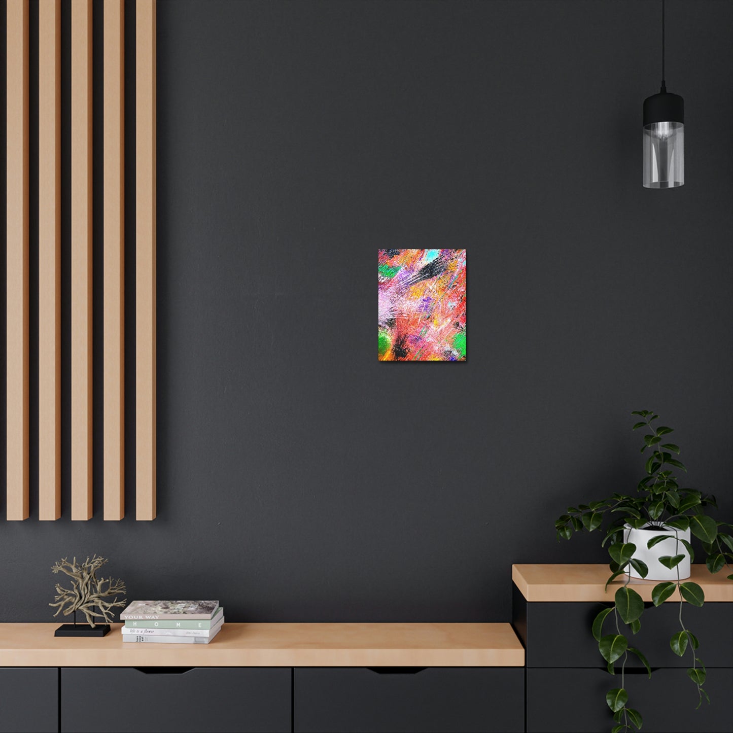Fireworks Satin Canvas, Stretched