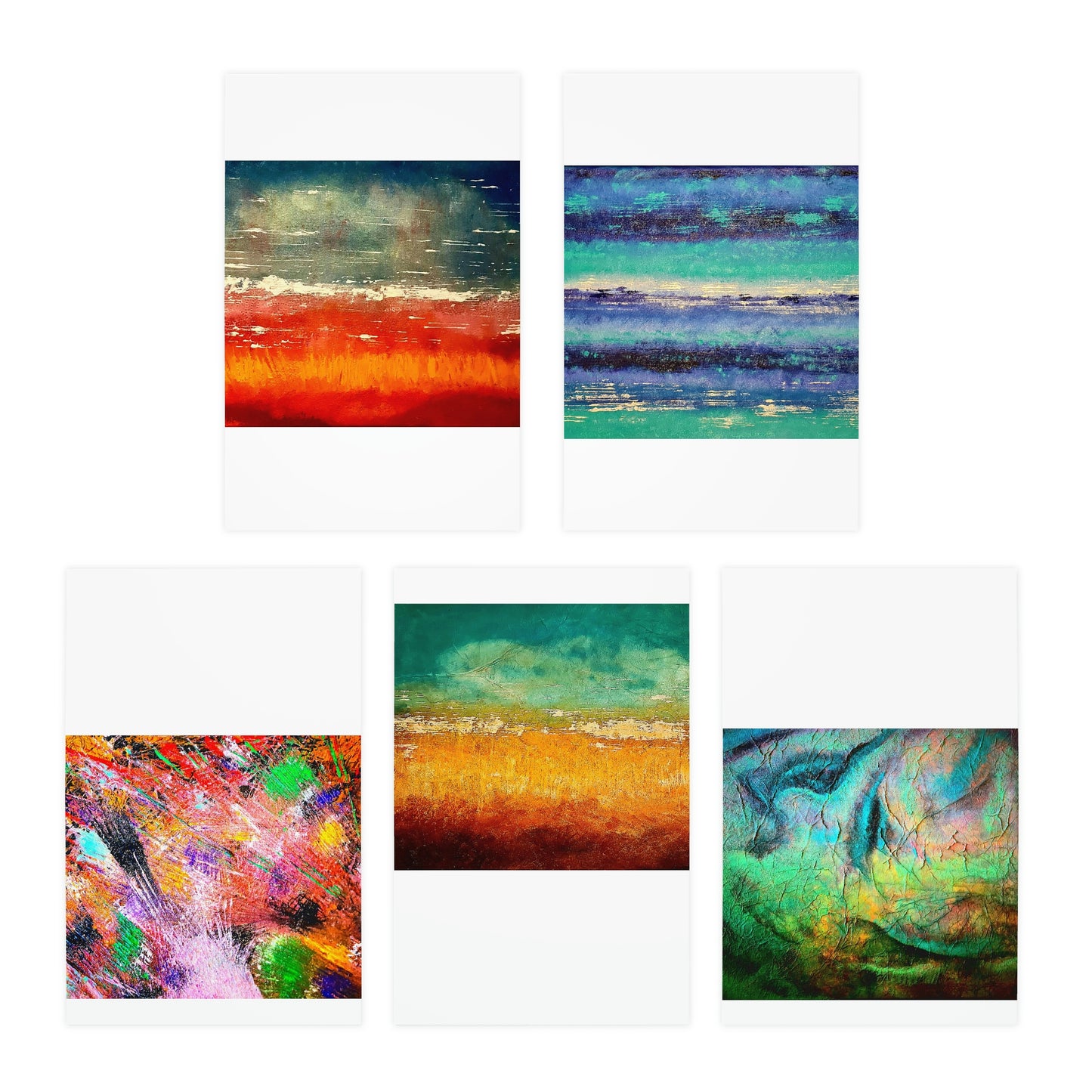 Miturnart46 Multi-Design Greeting Cards (5-Pack)