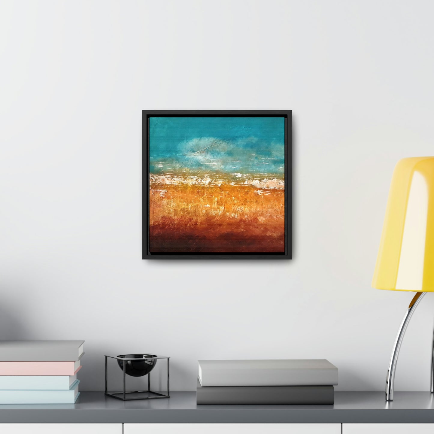Cornfield Blue Gallery Canvas Wraps, Square Frame