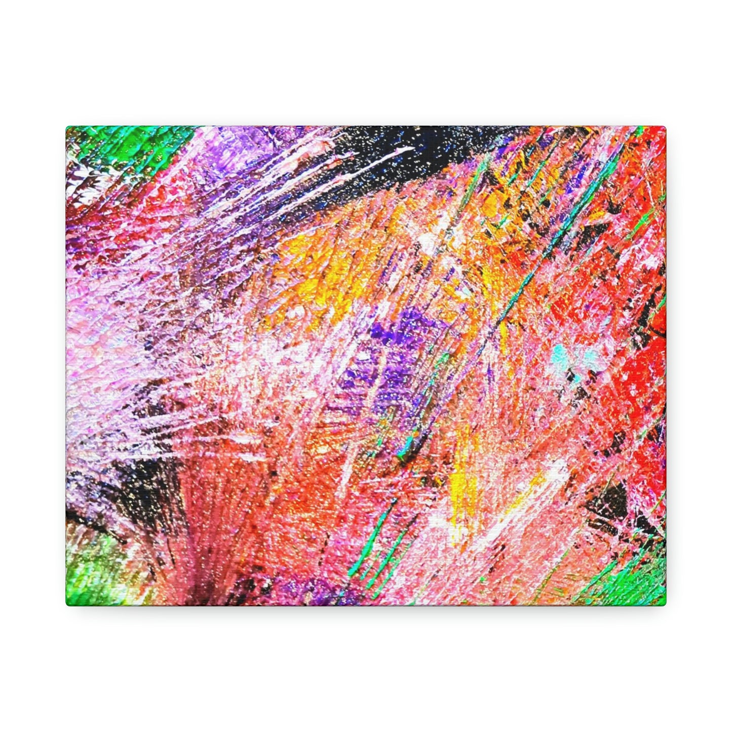 Fireworks Satin Canvas, Stretched