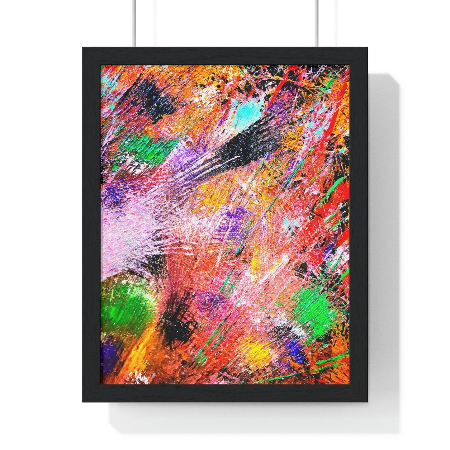 Fireworks Premium Framed Vertical Poster