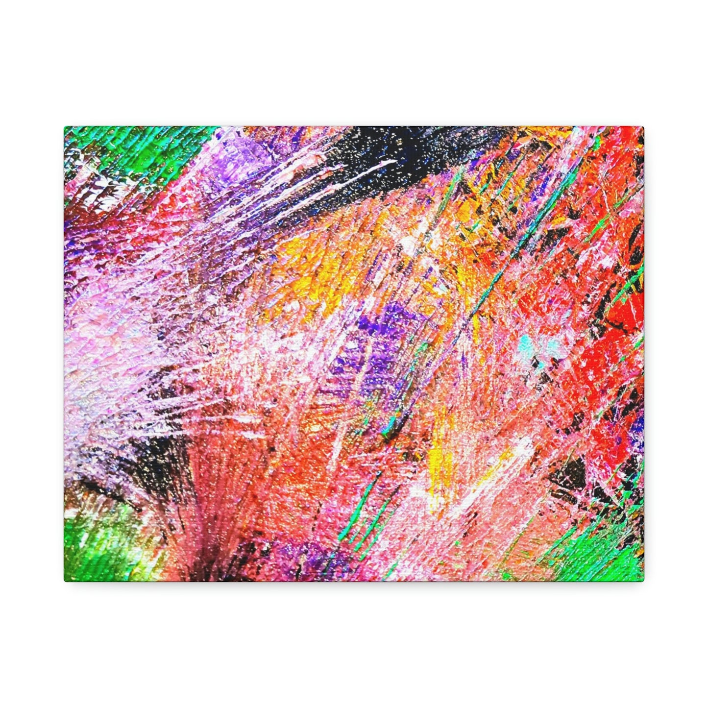 Fireworks Satin Canvas, Stretched