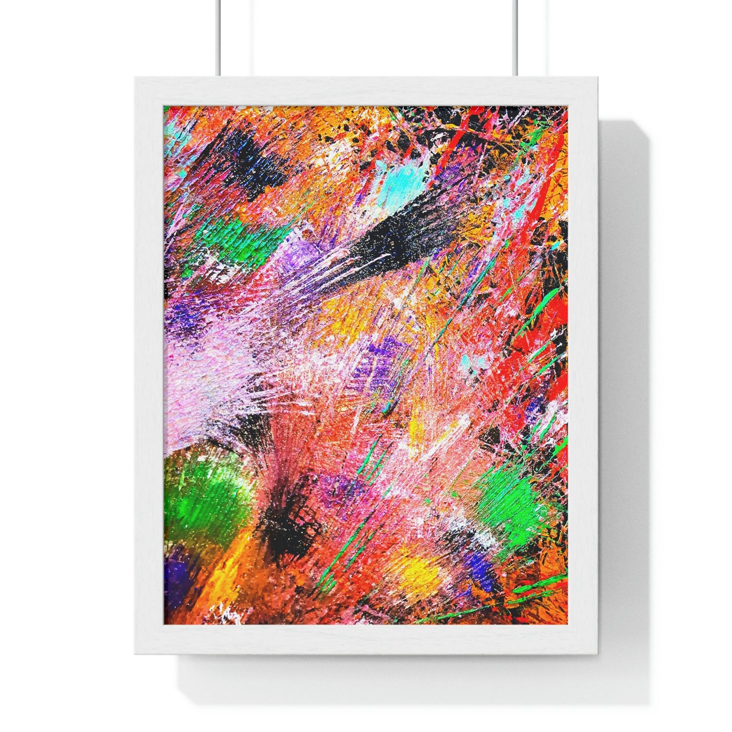 Fireworks Premium Framed Vertical Poster