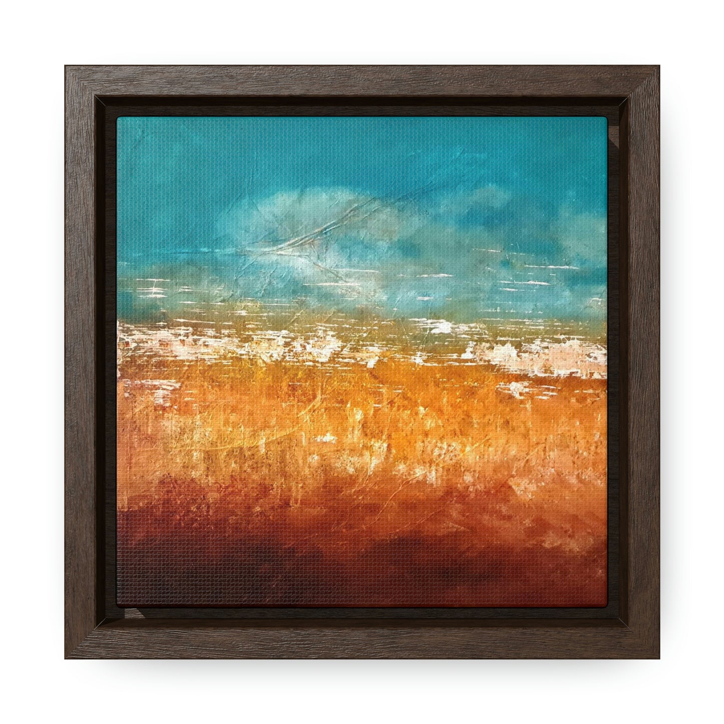 Cornfield Blue Gallery Canvas Wraps, Square Frame