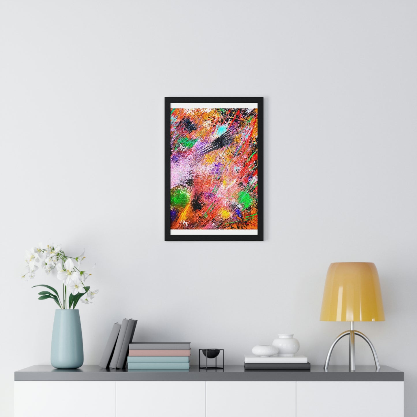 Fireworks Premium Framed Vertical Poster