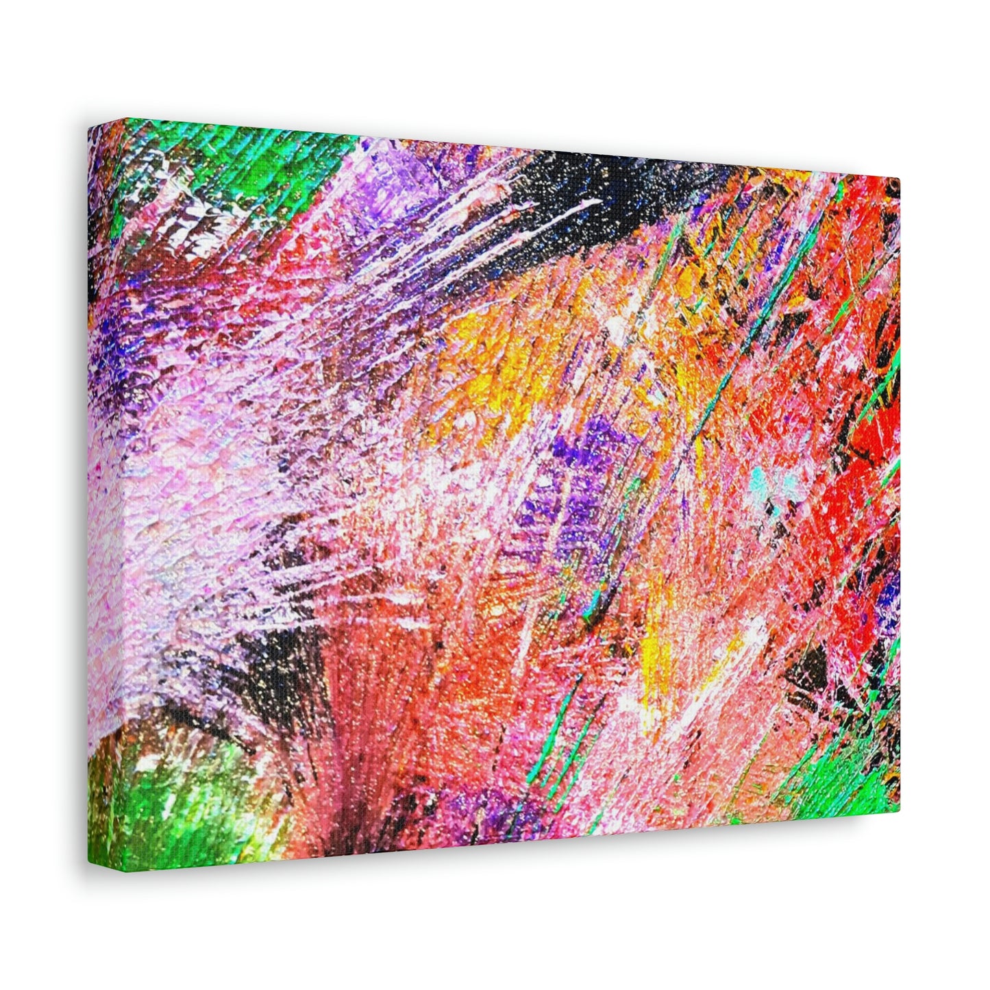 Fireworks Satin Canvas, Stretched