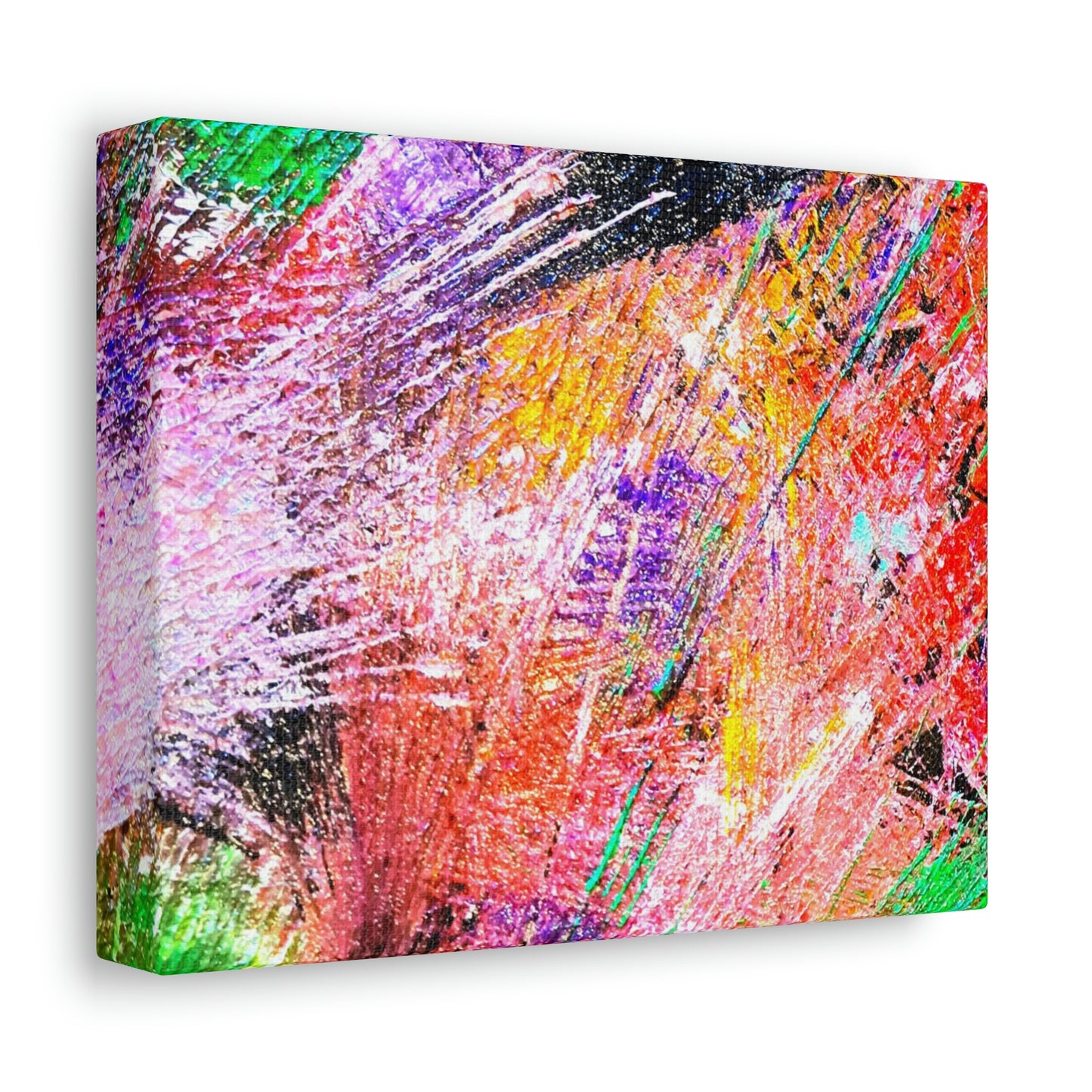 Fireworks Satin Canvas, Stretched