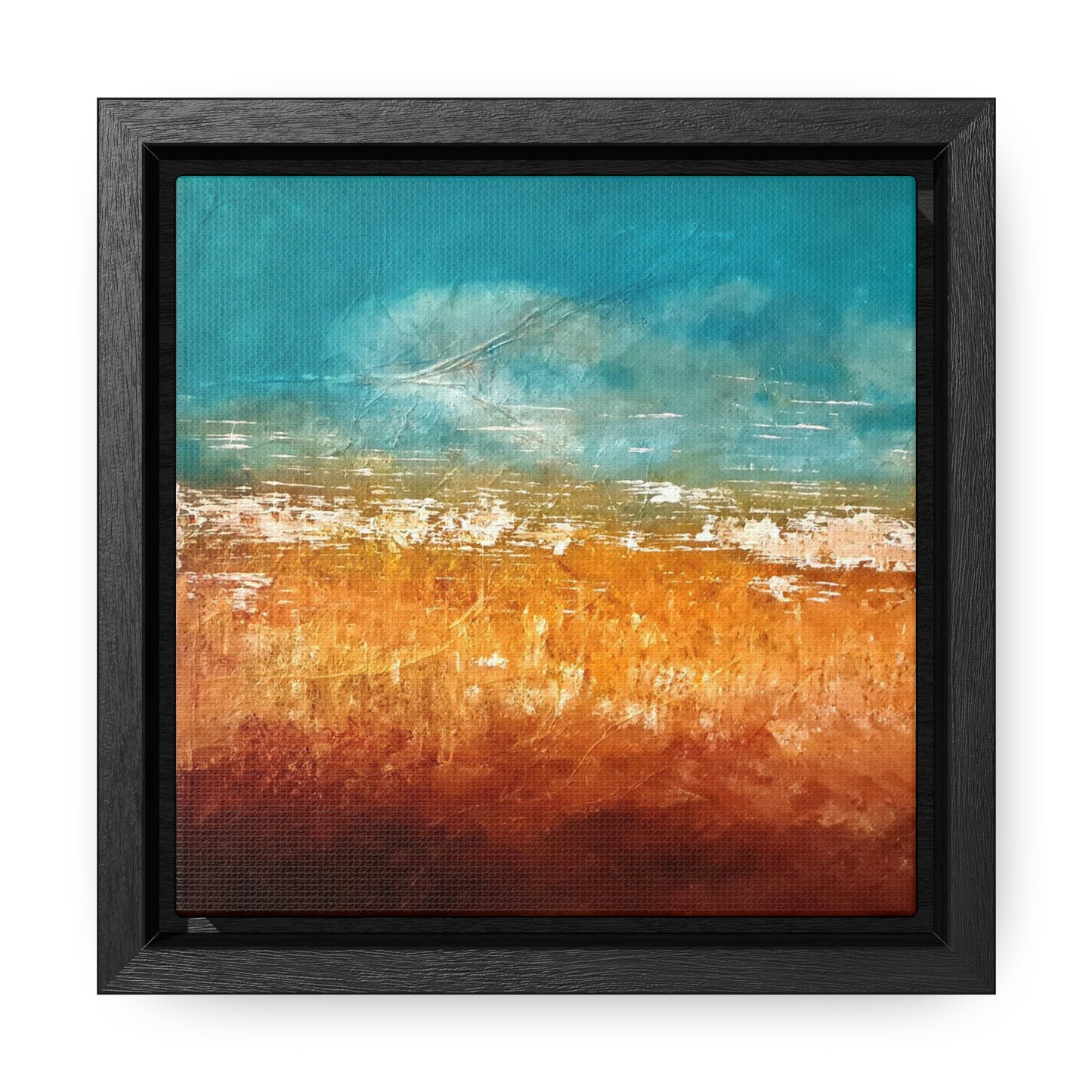 Cornfield Blue Gallery Canvas Wraps, Square Frame