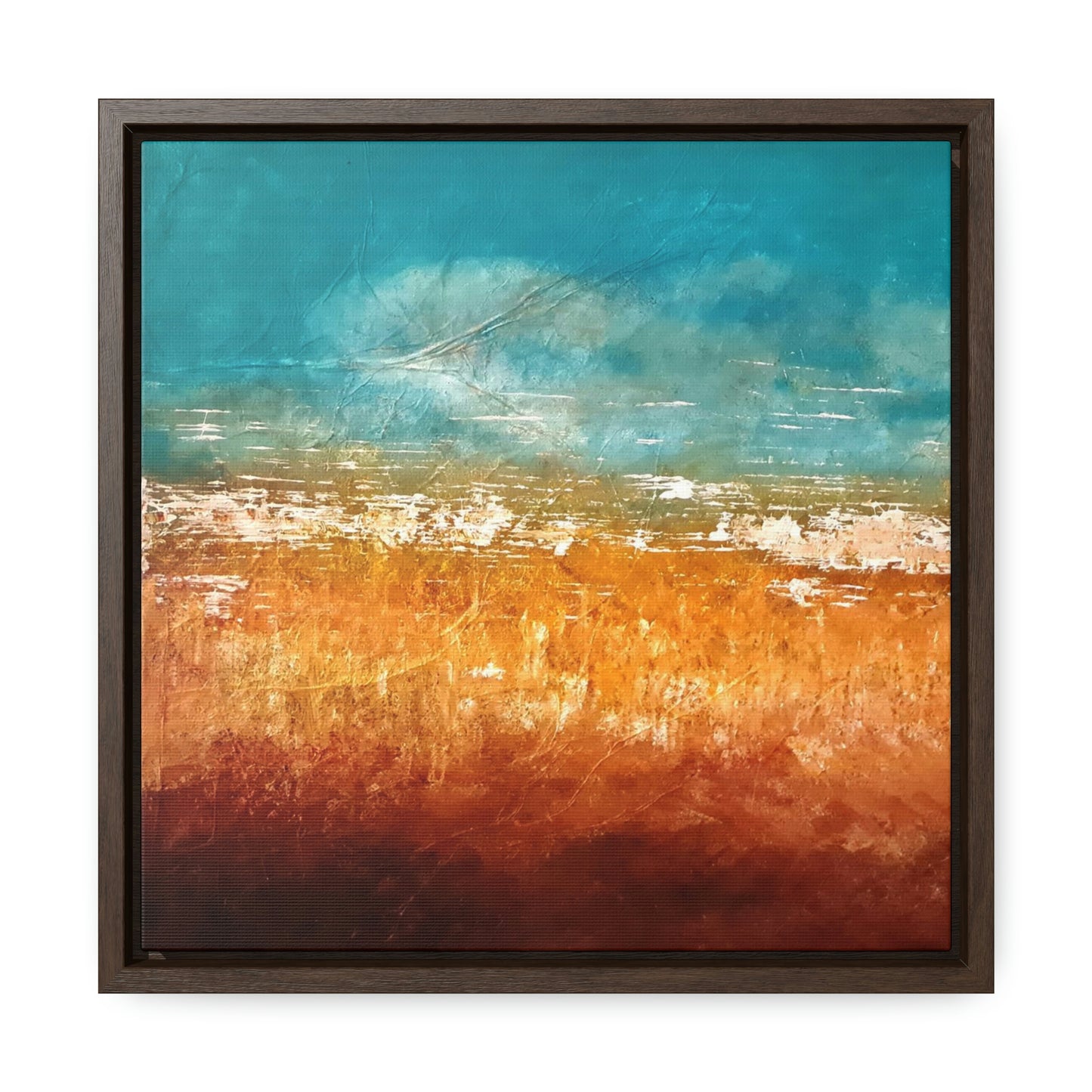Cornfield Blue Gallery Canvas Wraps, Square Frame