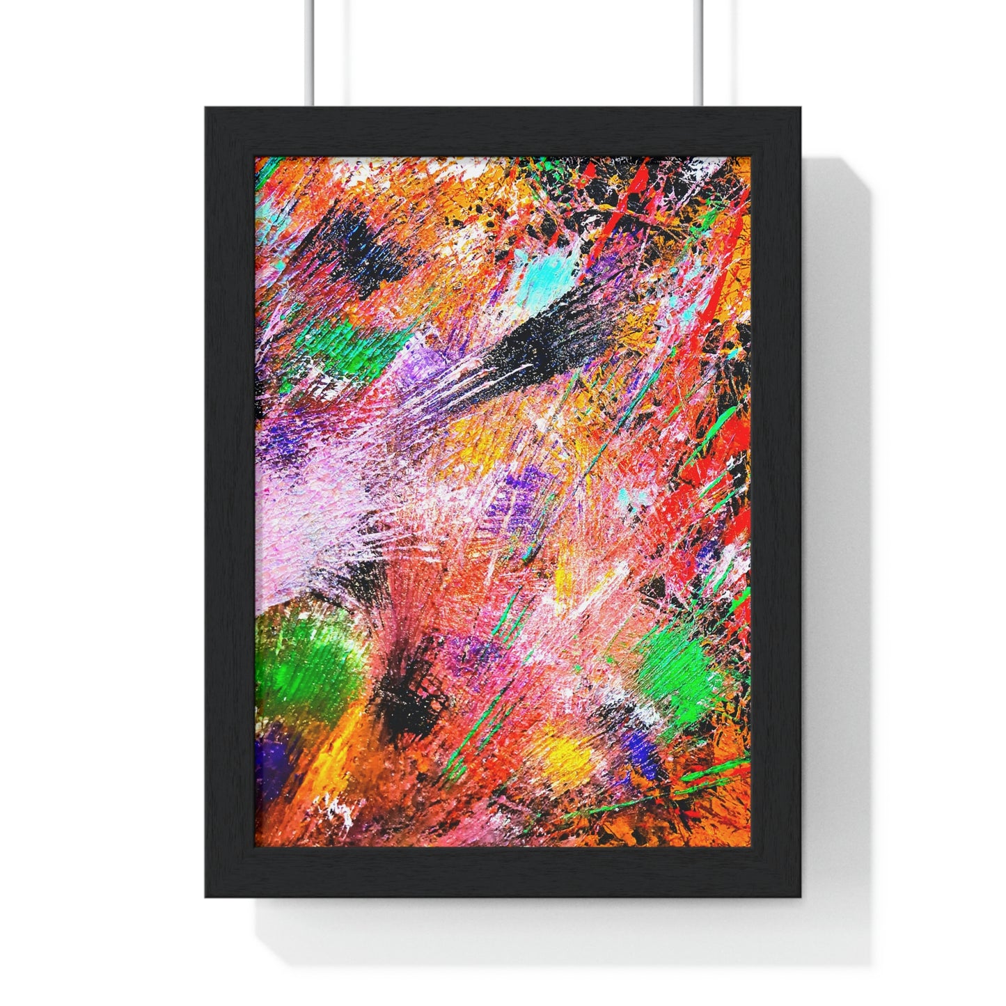 Fireworks Premium Framed Vertical Poster