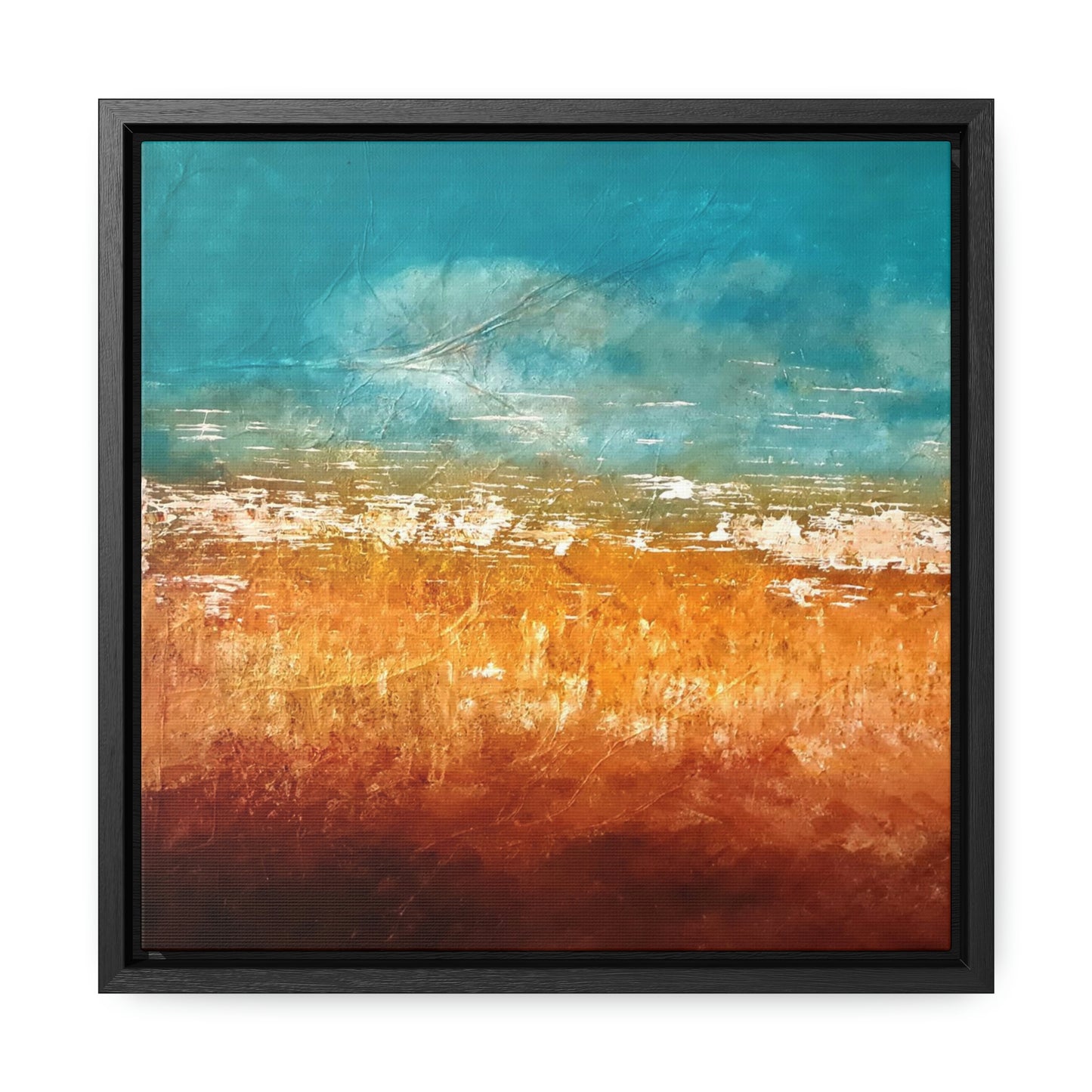 Cornfield Blue Gallery Canvas Wraps, Square Frame