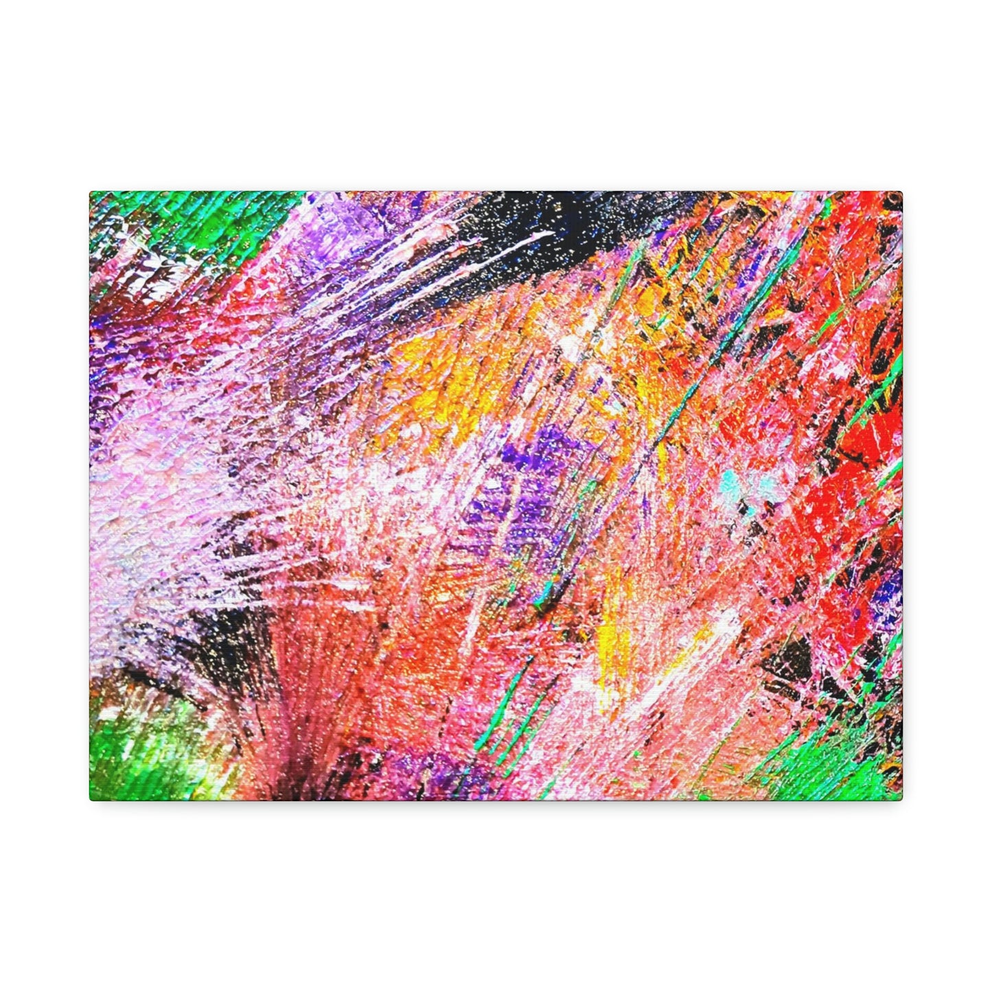 Fireworks Satin Canvas, Stretched
