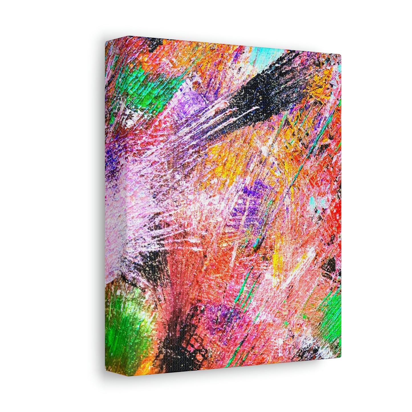 Fireworks Satin Canvas, Stretched