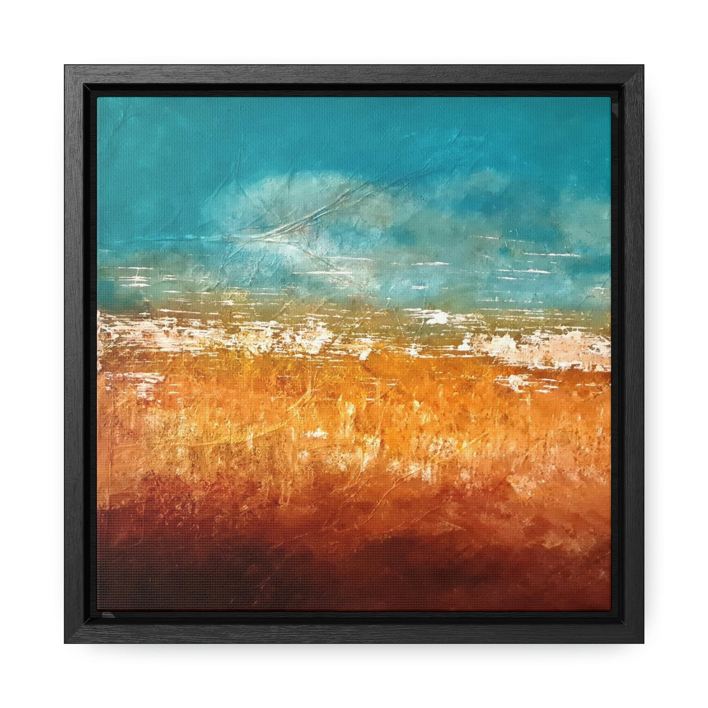 Cornfield Blue Gallery Canvas Wraps, Square Frame