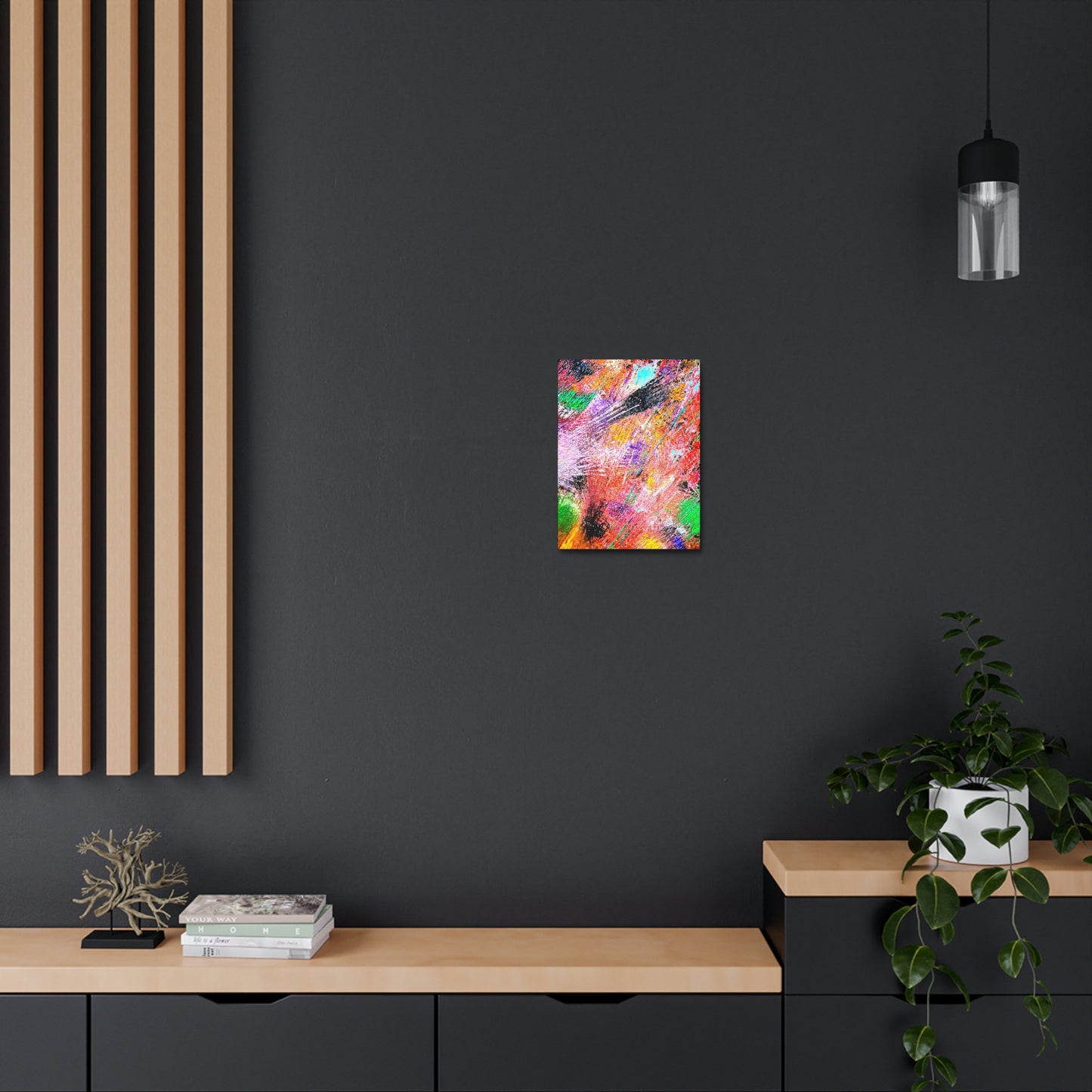Fireworks Satin Canvas, Stretched