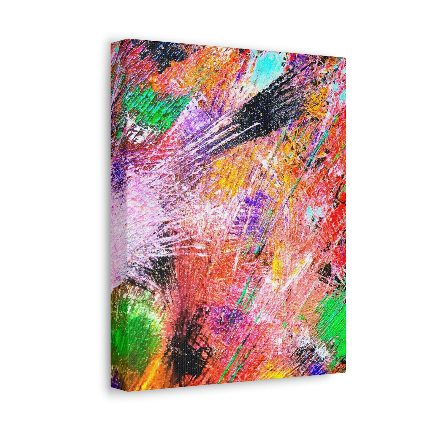 Fireworks Satin Canvas, Stretched