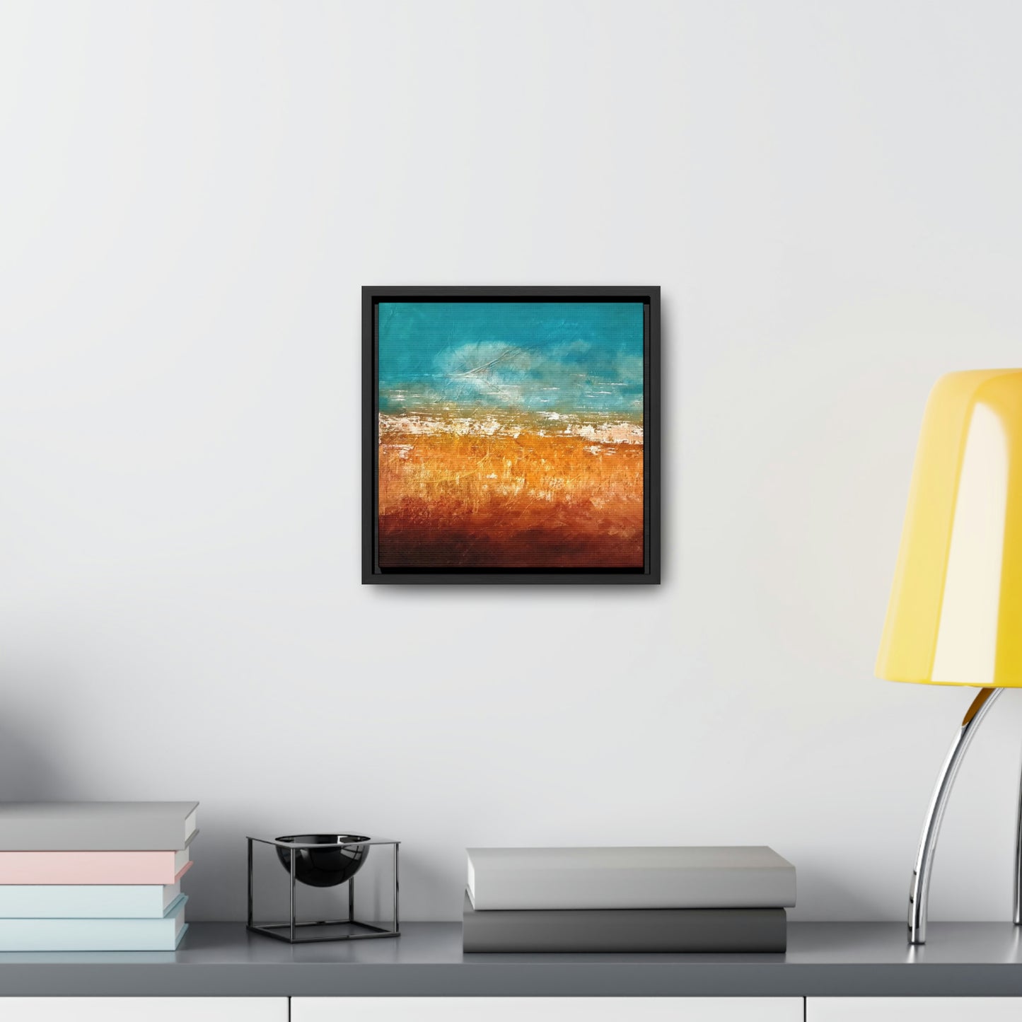 Cornfield Blue Gallery Canvas Wraps, Square Frame