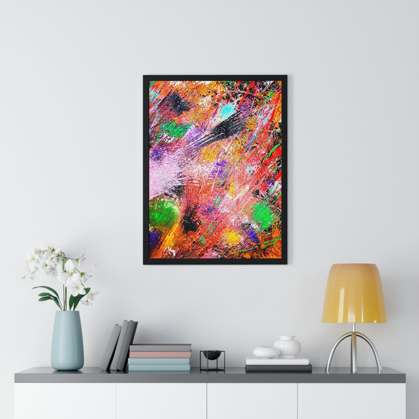 Fireworks Premium Framed Vertical Poster