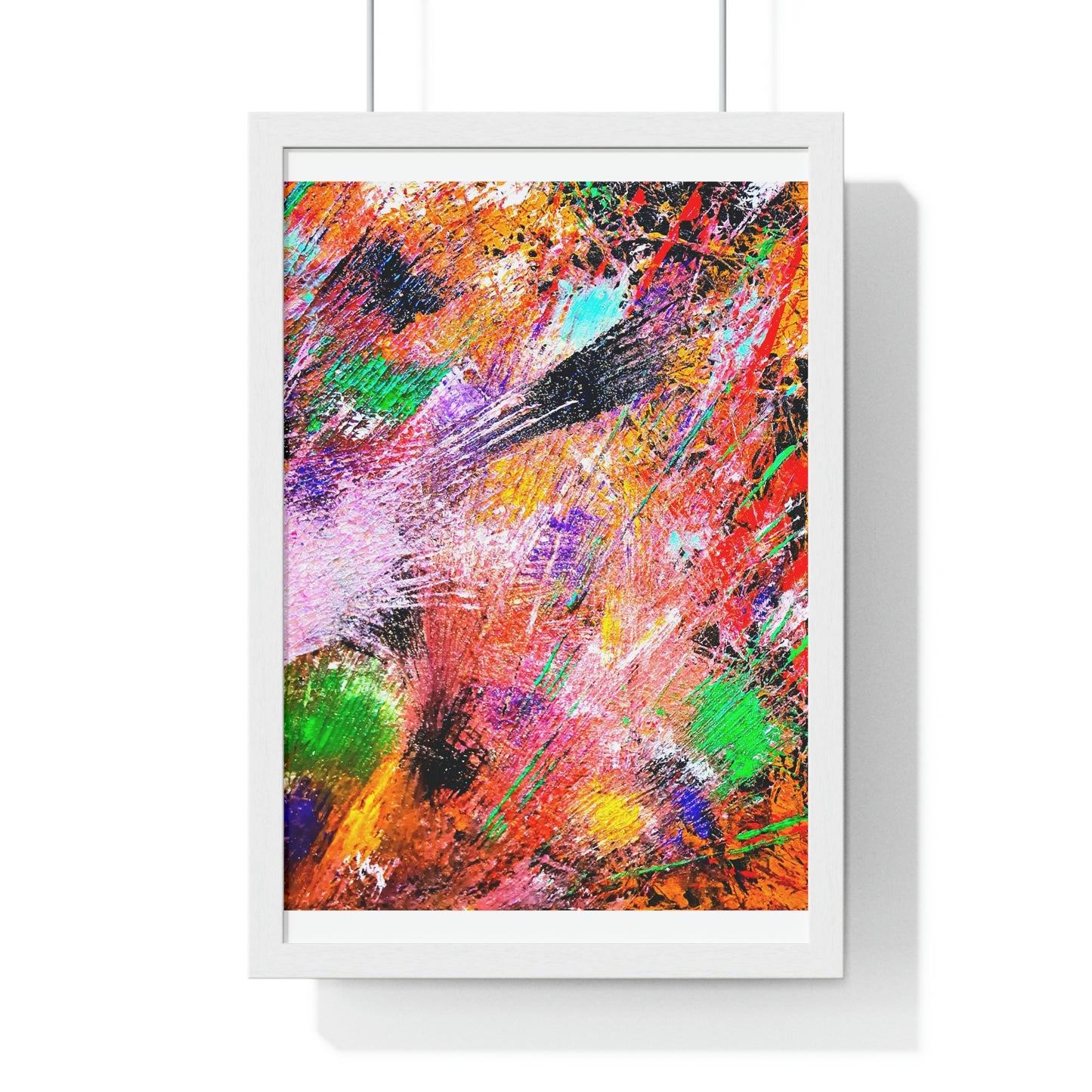 Fireworks Premium Framed Vertical Poster