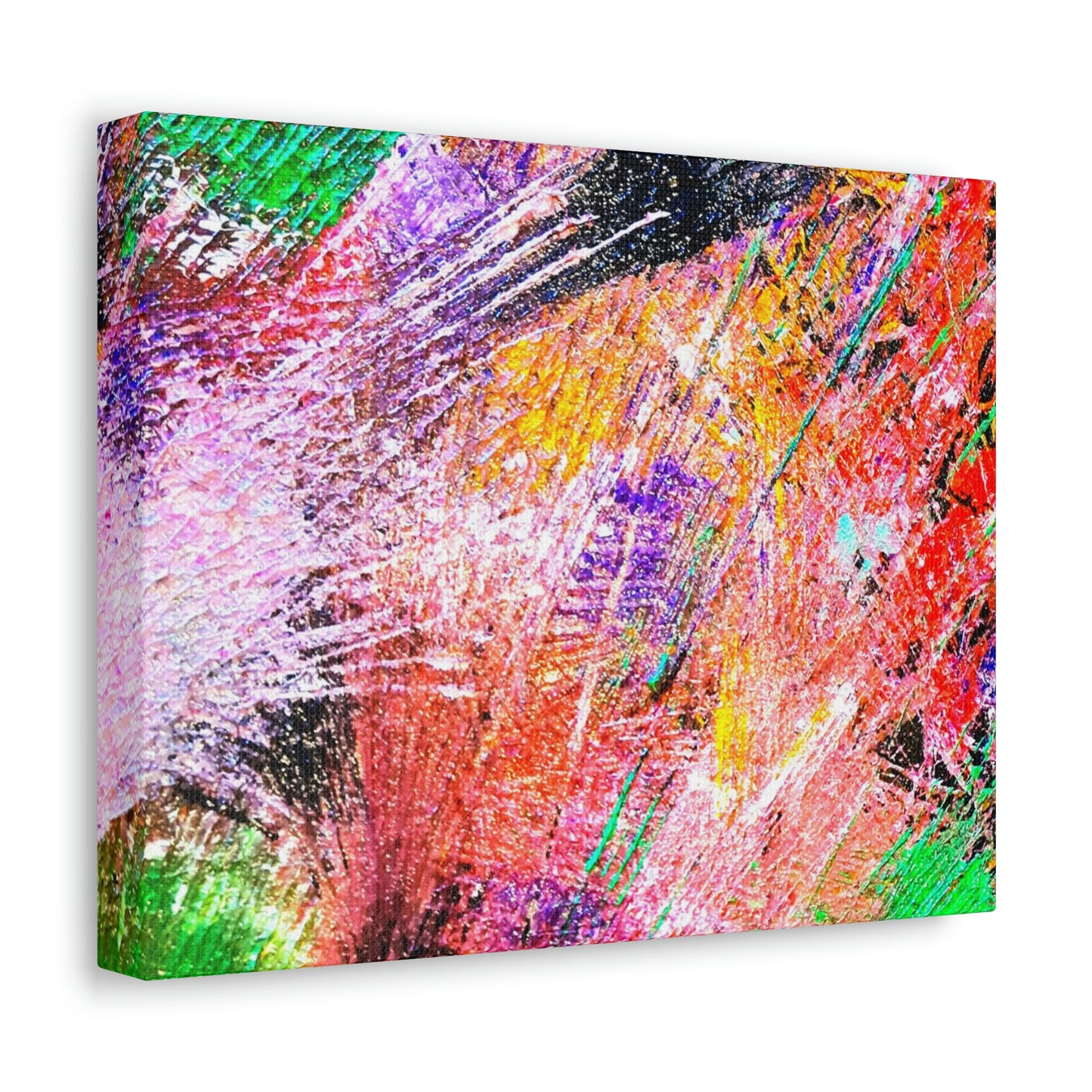 Fireworks Satin Canvas, Stretched
