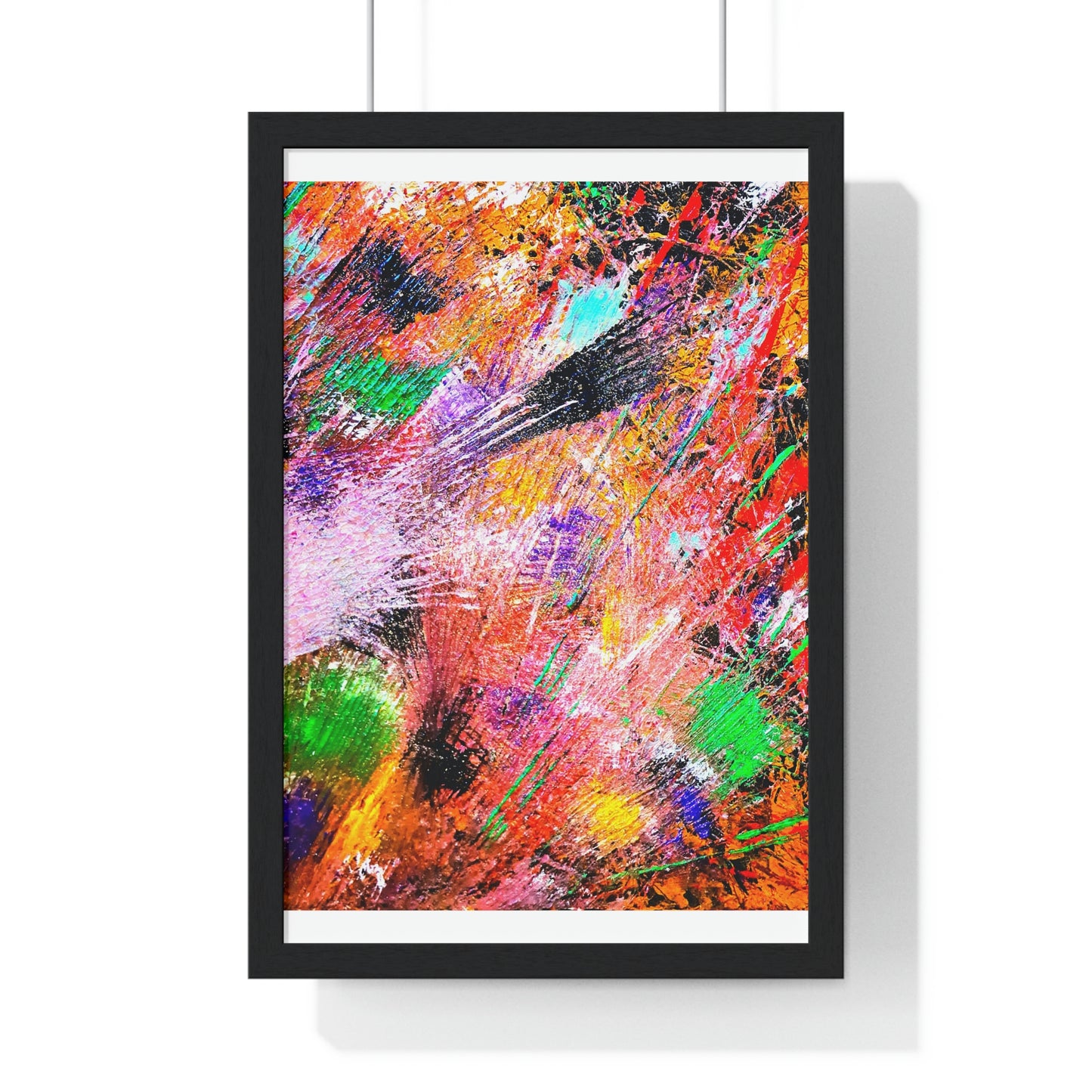 Fireworks Premium Framed Vertical Poster
