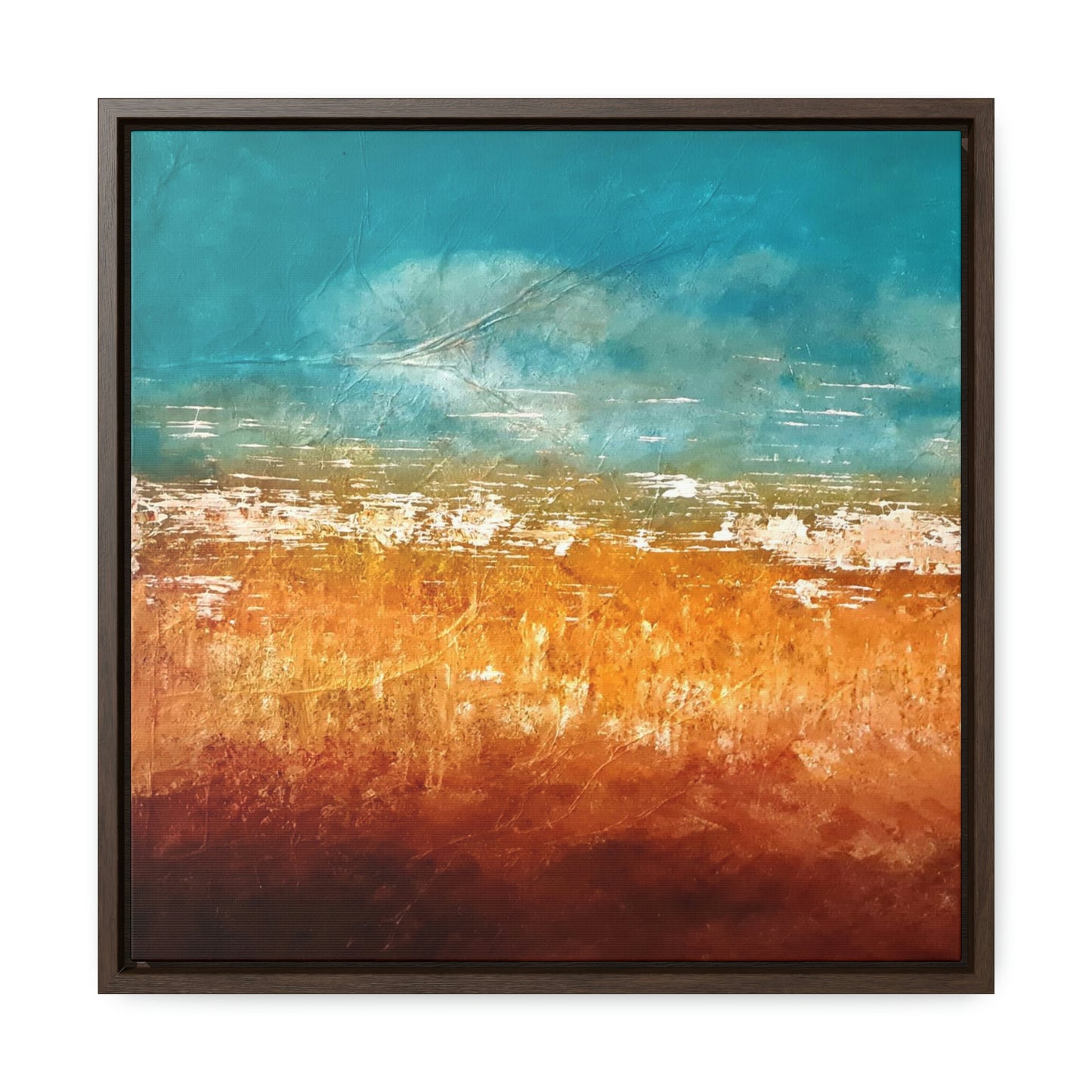 Cornfield Blue Gallery Canvas Wraps, Square Frame