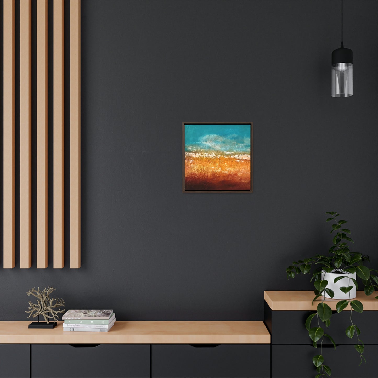 Cornfield Blue Gallery Canvas Wraps, Square Frame