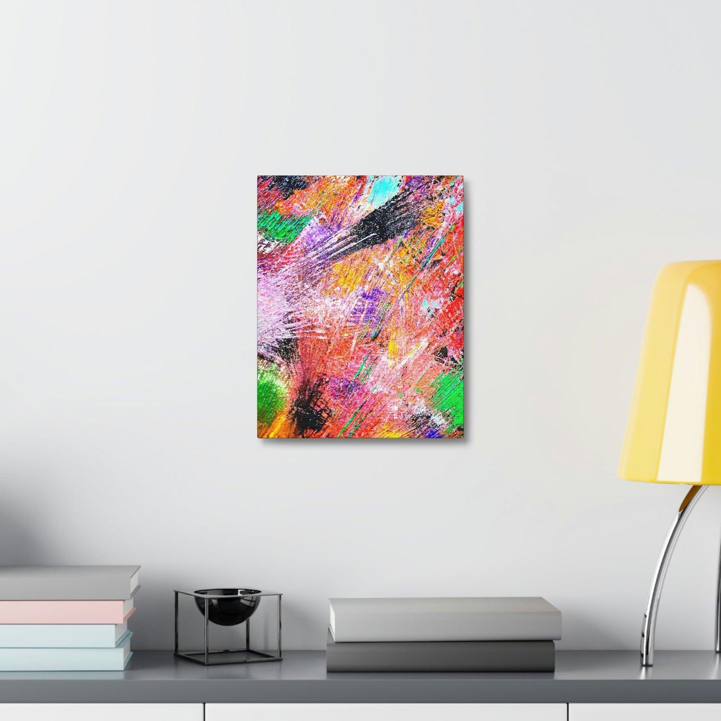Fireworks Satin Canvas, Stretched