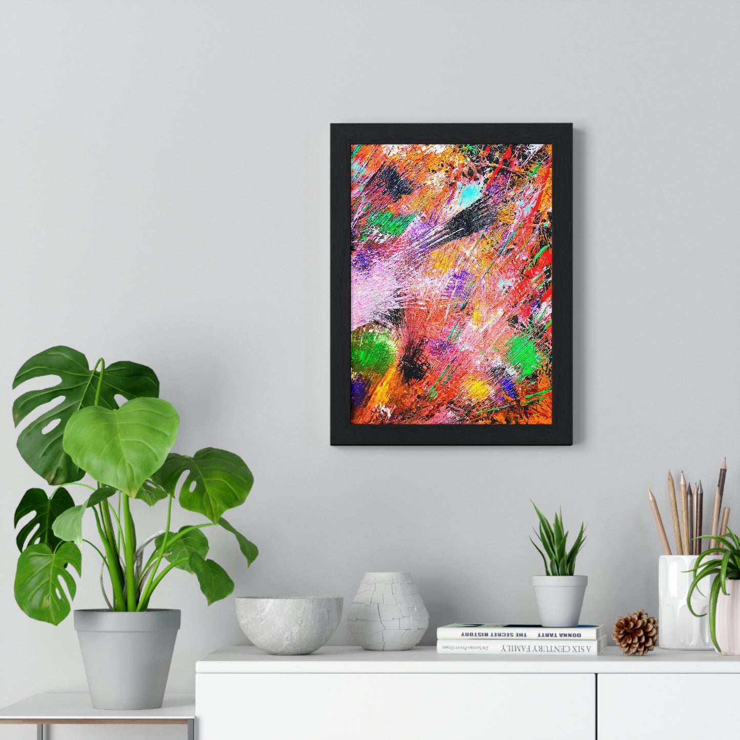 Fireworks Premium Framed Vertical Poster