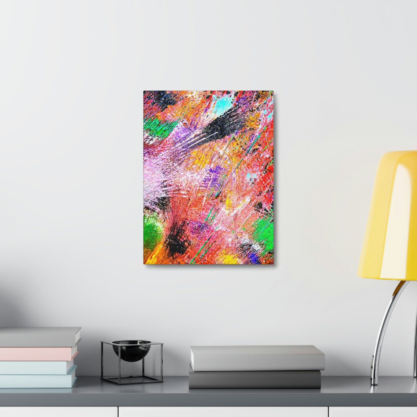 Fireworks Satin Canvas, Stretched
