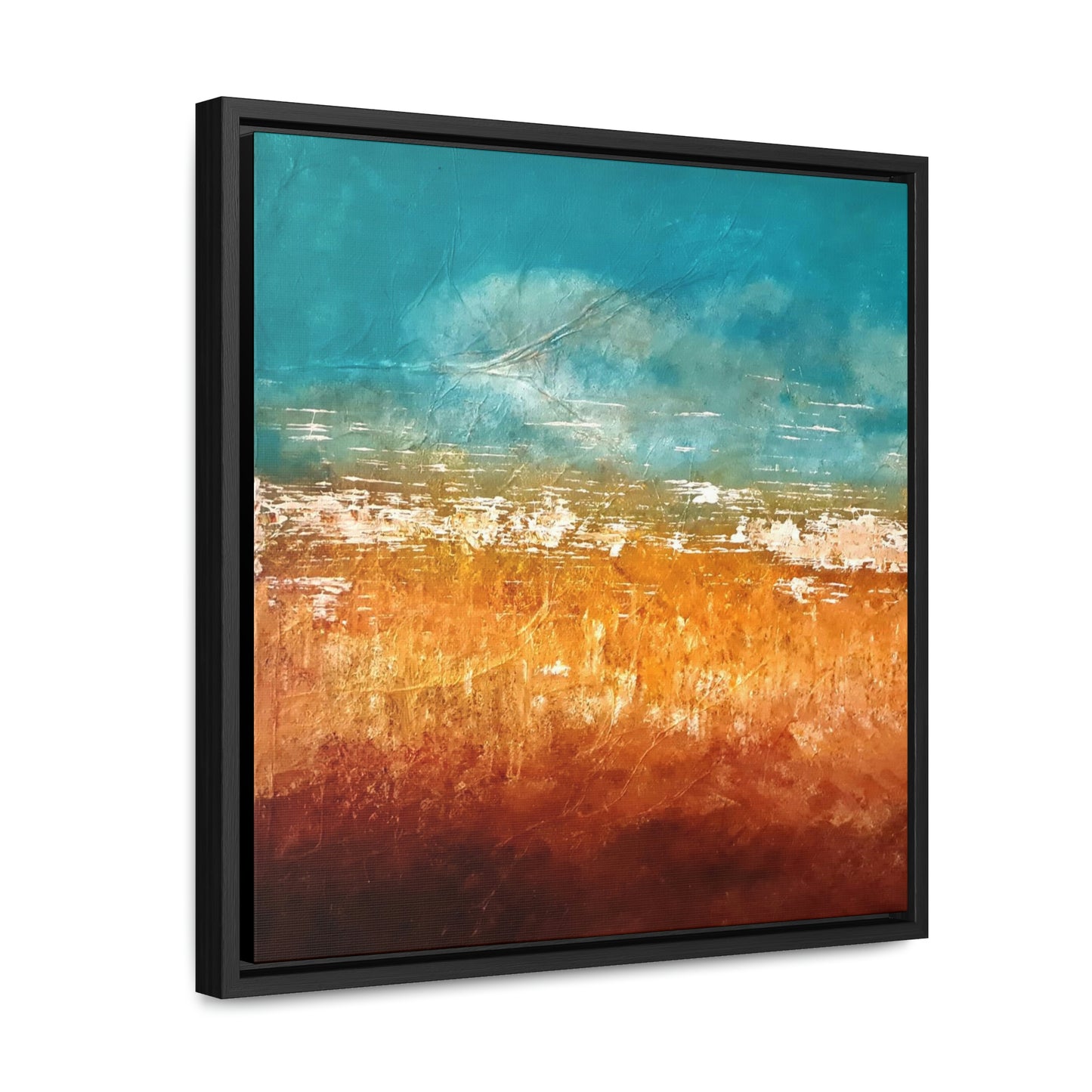 Cornfield Blue Gallery Canvas Wraps, Square Frame