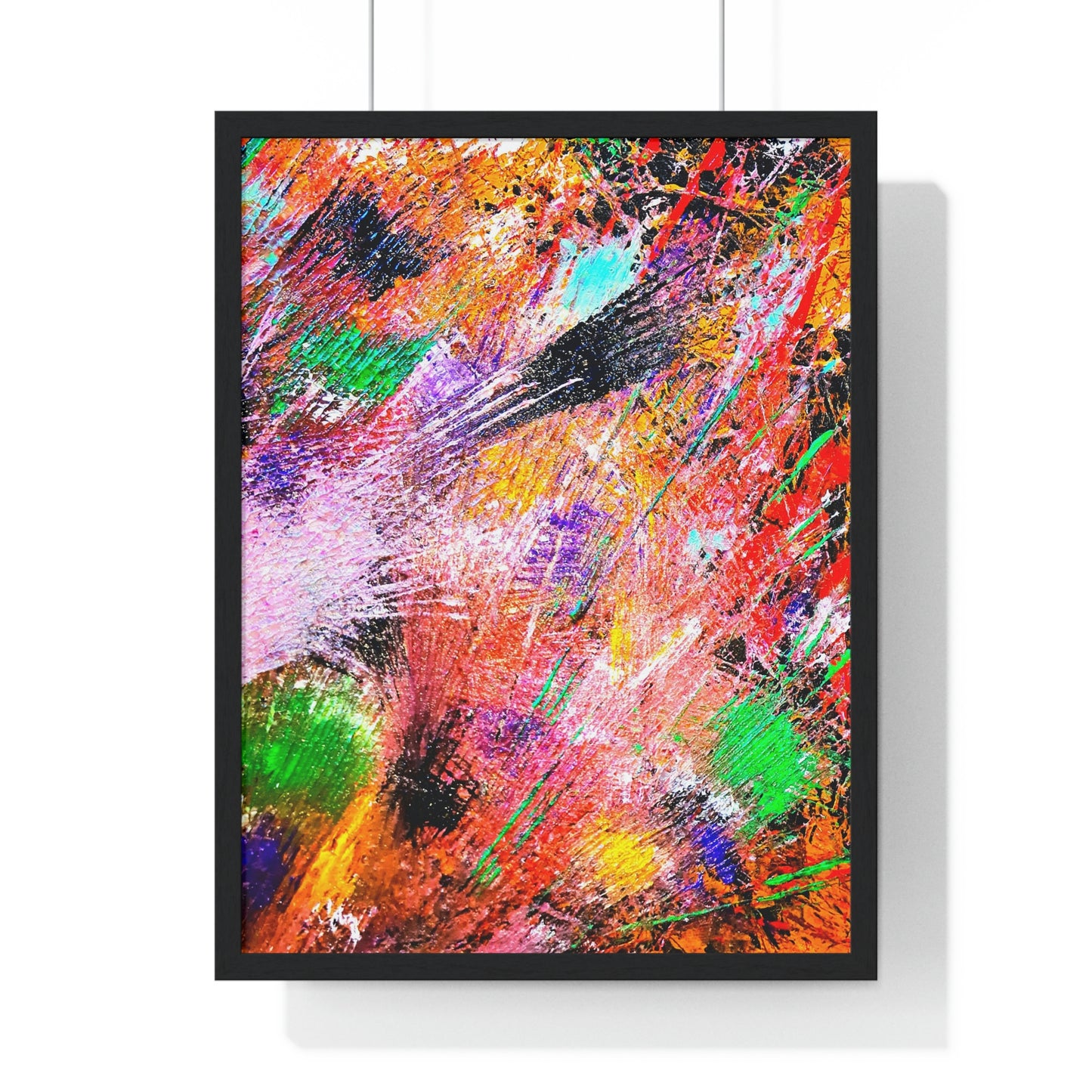 Fireworks Premium Framed Vertical Poster