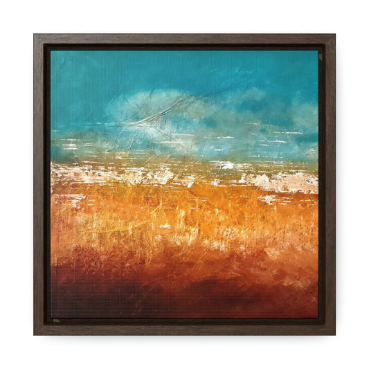 Cornfield Blue Gallery Canvas Wraps, Square Frame