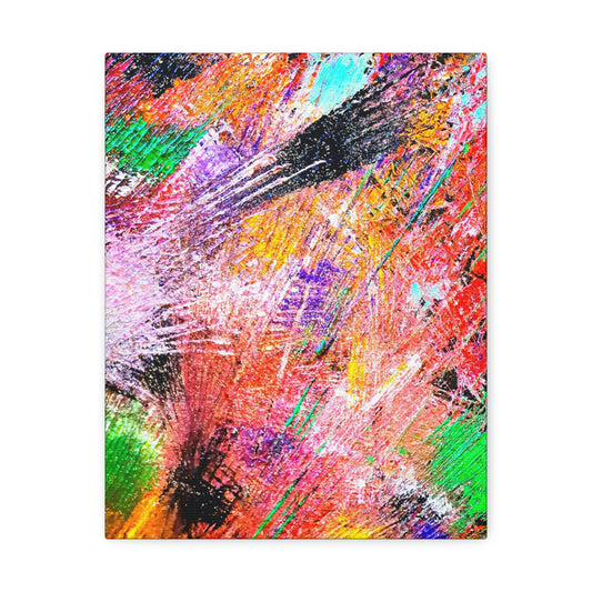 Fireworks Satin Canvas, Stretched